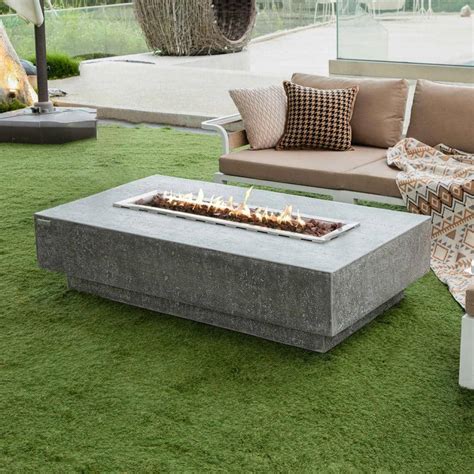 Envelor Hampton Outdoor Fire Pit 56 In X 32 In Rectangular Concrete