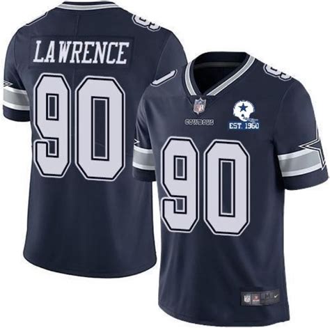 dallas cowboys demarcus lawrence  nfl  black blue jersey bluefink