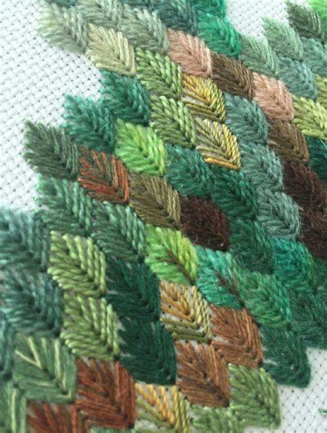 10 Outstanding Crewel Embroidery Seed Stitch Gradient Leaves Ideas 6d3