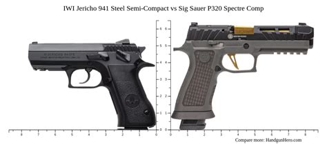 IWI Jericho 941 Steel Semi Compact Vs Sig Sauer P320 Spectre Comp Size