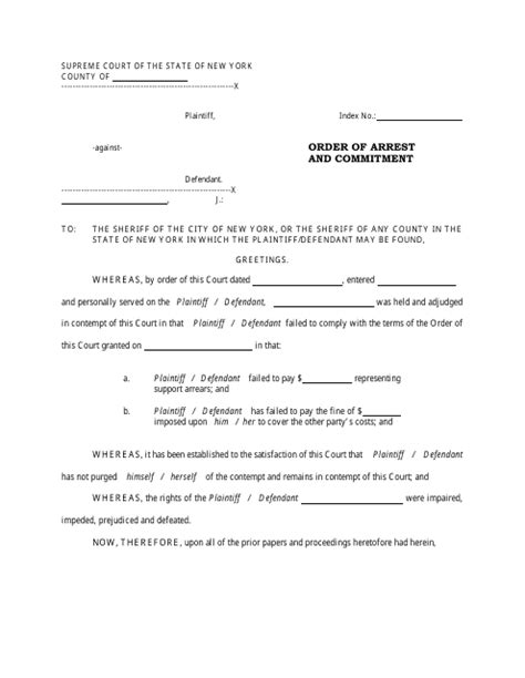 Arrest Warrant Templates Pdf Download Fill And Print For Free Templateroller