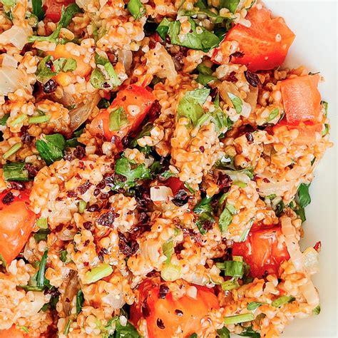 Instant Pot Kısır Spicy Turkish Bulgur Salad Earth to Veg