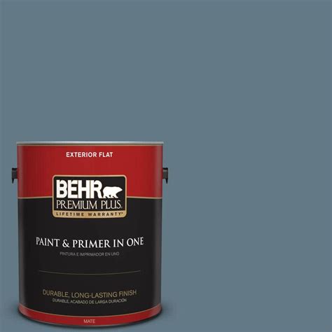 BEHR Premium Plus Ultra 1 Gal 540F 5 Smokey Blue Flat Exterior Paint