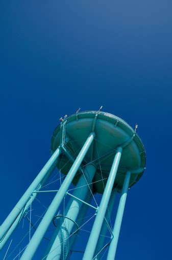 Blue Water Tower Stock Photo Download Image Now Built Structure