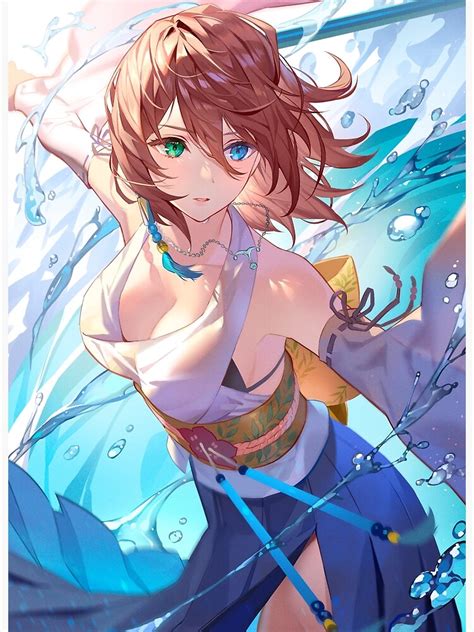 Cute Yuna Final Fantasy X FFX Series Hot Sexy Lewd Tits Boobs Magical Anime Girl Kimono