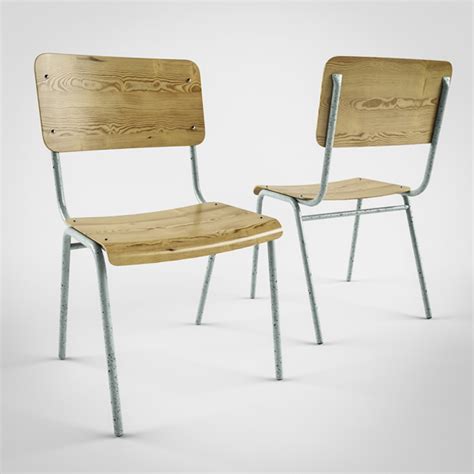 School Chair 3d Model For Download Cgsouq Com