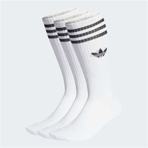 Adidas Solid Crew Socks 3 Pairs White Adidas LK