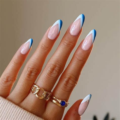 Light Blue Almond Nails