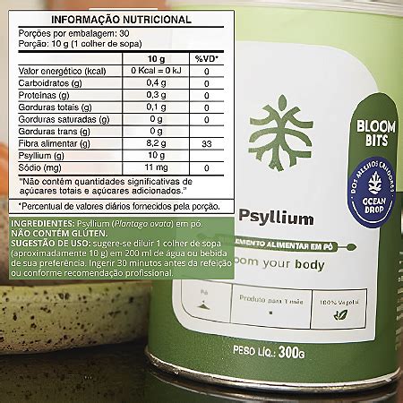 Psyllium Em Po Doses Ocean Drop Nutrisense Pre Os Imbat Veis Em