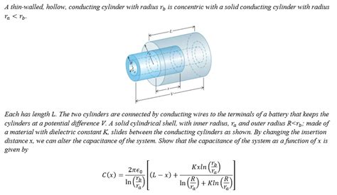 SOLVED A Thin Walled Hollow Conducting Cylinder With Radius Rp Is