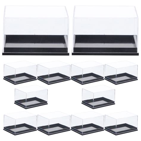 12pcs Small Display Case Specimen Display Box Mini Cube Box Small Jewelry Display Box