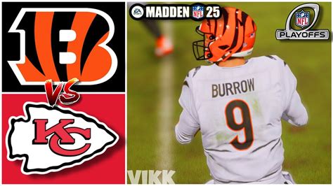 Bengals Vs Chiefs Divisional Round Simulation Madden 25 Rosters YouTube