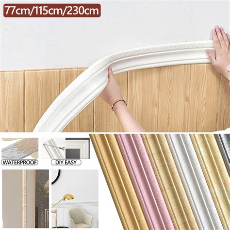 29 Styles 3d Foam Wall Edge Strip Stickers Self Adhesive Waterproof