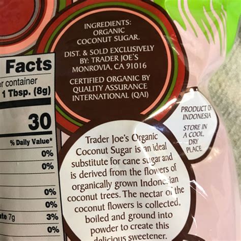 Organic Coconut Palm Sugar Trader Joes Rants And Raves Mostly Raves A Few Rants