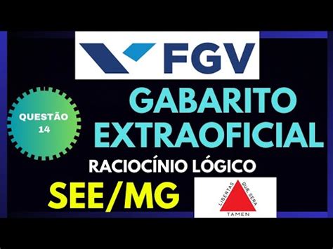 Quest O Fgv Gabarito Extraoficial Prova Da See Mg