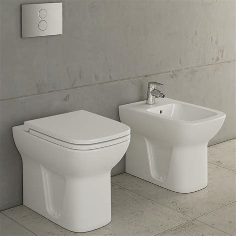 Coppia Sanitari Filomuro Scarico A Pavimento Vitra S Bianco Wc P