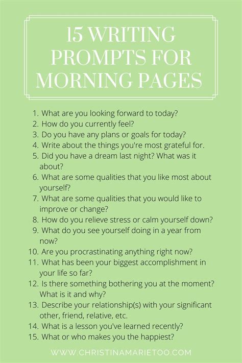 Inspiring Morning Pages Prompts For A Creative Start To Your Day