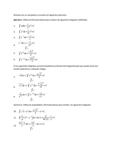 Ejercicio Fund Matematicos Re Nete Con Un Compa Ero Y Resuelve