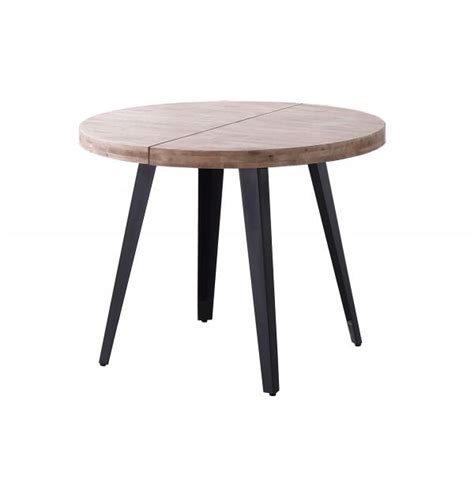 Mesa Comedor Extensible Berg Roble Honey Negro Factormueble