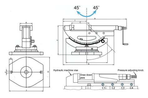 Ê tô thủy lực nghiêng Vertex VHT 6