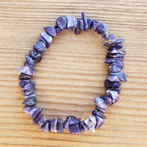 Natural SERPENTINE Stone Gemstone Stretchy Chip Bracelet Etsy