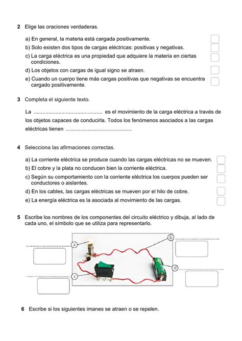 Ejercicio De Unidad 6 LA ELECTRICIDAD Y EL MAGNETISMO Bullet Journal