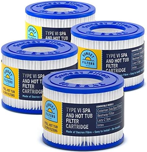 Type VI Hot Tub Filters For Coleman SaluSpa 90352E Type VI Filters Compatible With Bestway