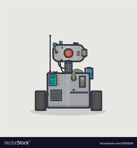 classic square robot royalty  vector image