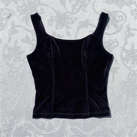 Vintage Velvet Whimsigoth Corset Tank Top Stretchy Depop