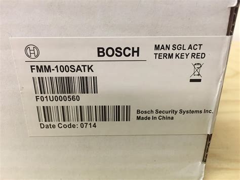 Bosch Security System Fmm Satk Weatherproof Color Red Ul Pull