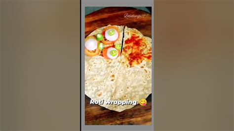 Roti Wrap🌯treding Wrap 2min Recipe Tortilla Wrap Kids Recipe Leftover