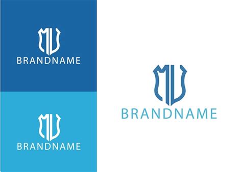 Premium Vector Modern Monogram Initial Letter Mu Logo Design Template