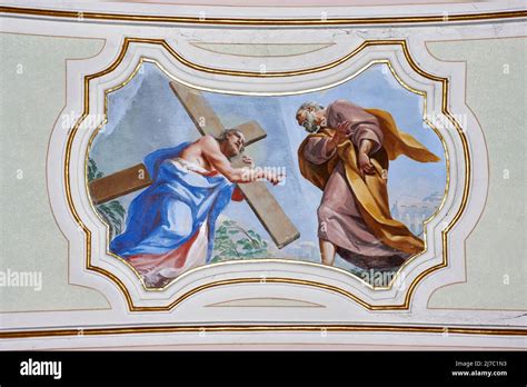 Apparizione Di Ges A San Pietro Affresco Pittore Bresciano Del