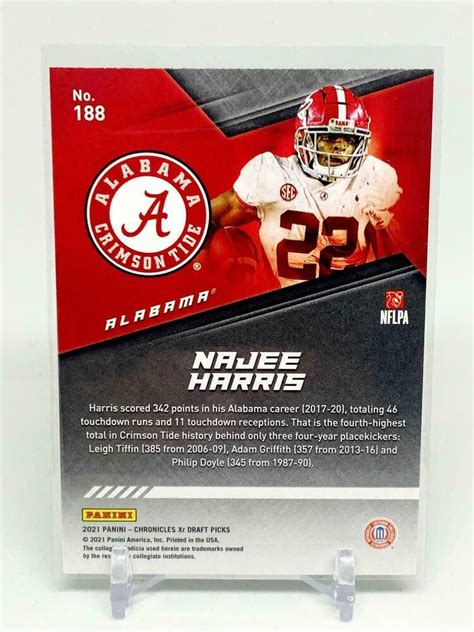 Najee Harris RC 2021 Chronicles Xr Select Illusions Draft Picks