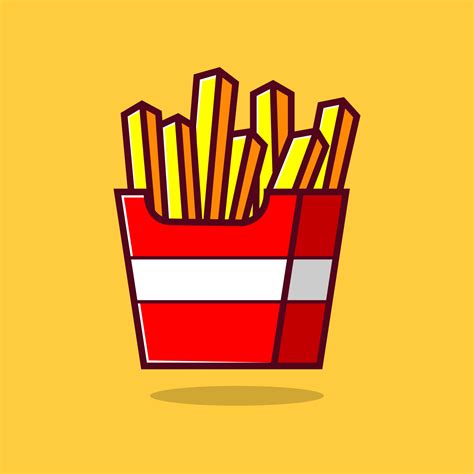 vector de papas fritas ilustración de elemento de dibujos animados de