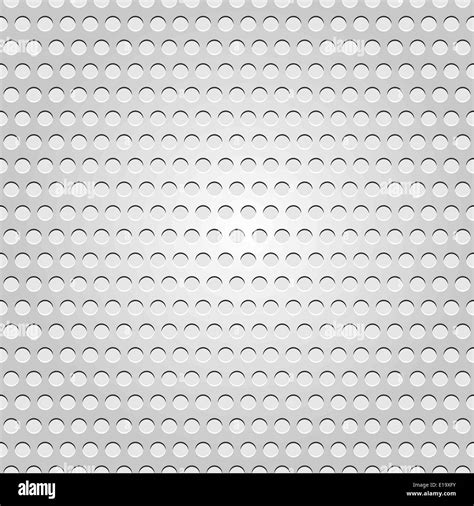 Seamless Metal Surface Light Gray Background Perforated Texture Stock