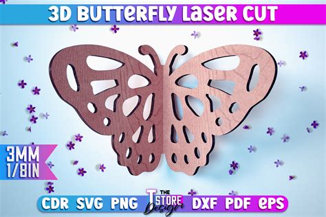 D Butterfly Laser Cut Svg Butterfly Graphic By The T Store Design