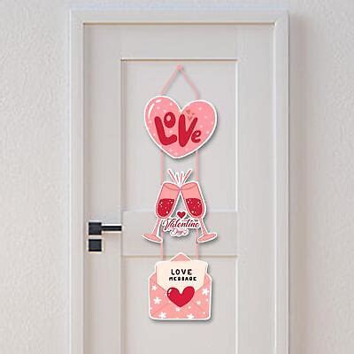 Valentine S Day Porch Sign Valentine S Day Decoration Heart Shape Door