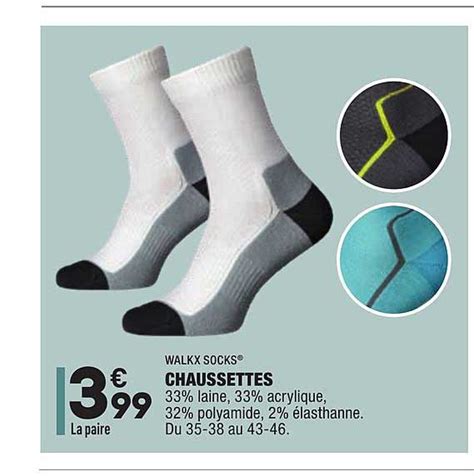 Offre Chaussettes Walkx Socks Chez Aldi