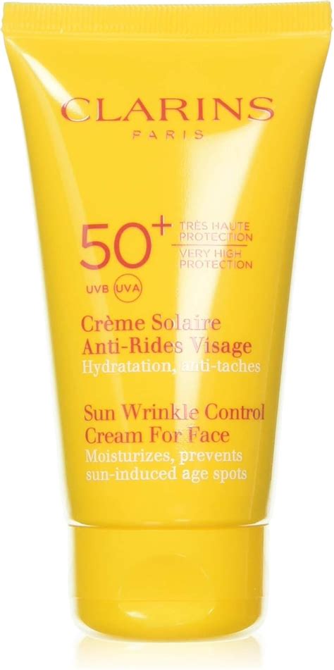 Clarins Sunscreen For Face Wrinkle Control Cream SPF 50 Amazon Co Uk