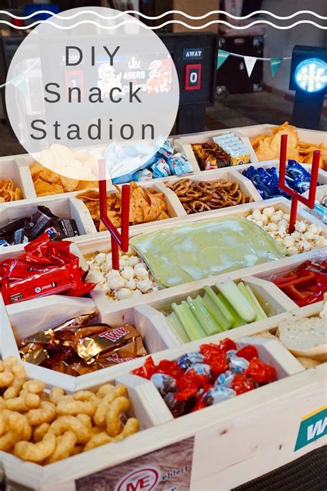 Bauanleitung DIY Snack Stadion für dein Partyfood Superbowl party