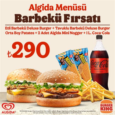 Algida Menüsü Barbekü Fırsatı Kampanyalar Burger King®