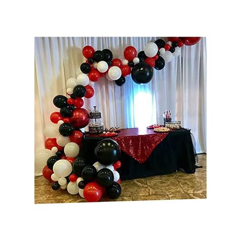 Buy Red Black White Balloons Garland Arch Kit Birthday Party Balloon