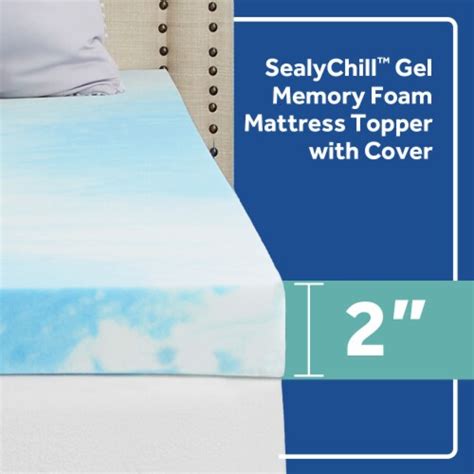 Sealy Sealychill Gel Memory Foam Inch Mattress Topper With Cover