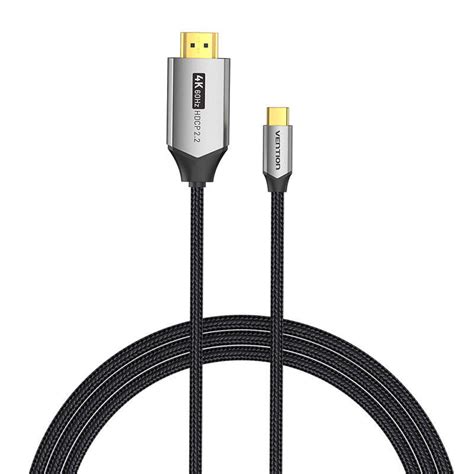 Kabel USB C Do HDMI 1 5m Vention CRBBG Czarny Vention Sklep EMPIK