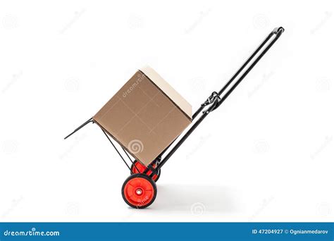 Hand Truck With Box Stock Image Image Of Background