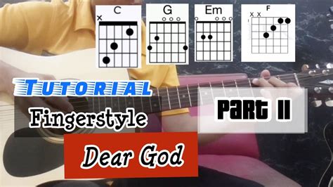 Tutorial Fingerstyle Dear God A X Avenged Sevenfold Part Youtube