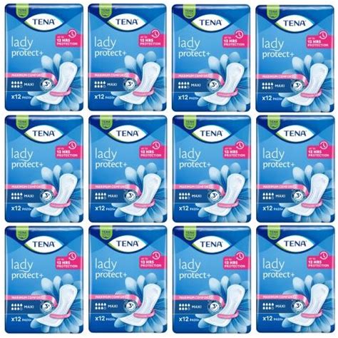 Zestaw TENA LADY PROTECT MAXI Wkładki anatomiczne 12 sztuk x 12