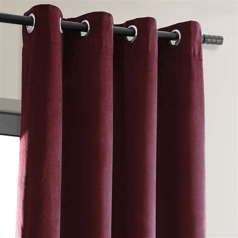 Signature Burgundy Grommet Blackout Velvet Curtains