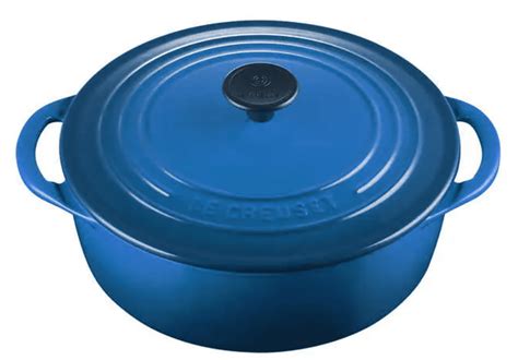 Le Creuset Enameled Dutch Oven 2 75 Qt Blue Marseille Shallow Round